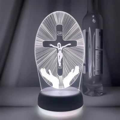 Luminária de Decoração Religiosa 3D 16 Cores RGB
