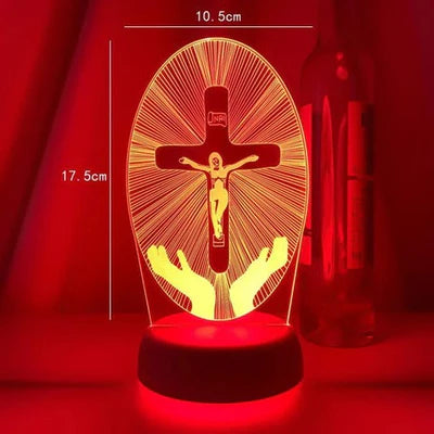 Luminária de Decoração Religiosa 3D 16 Cores RGB