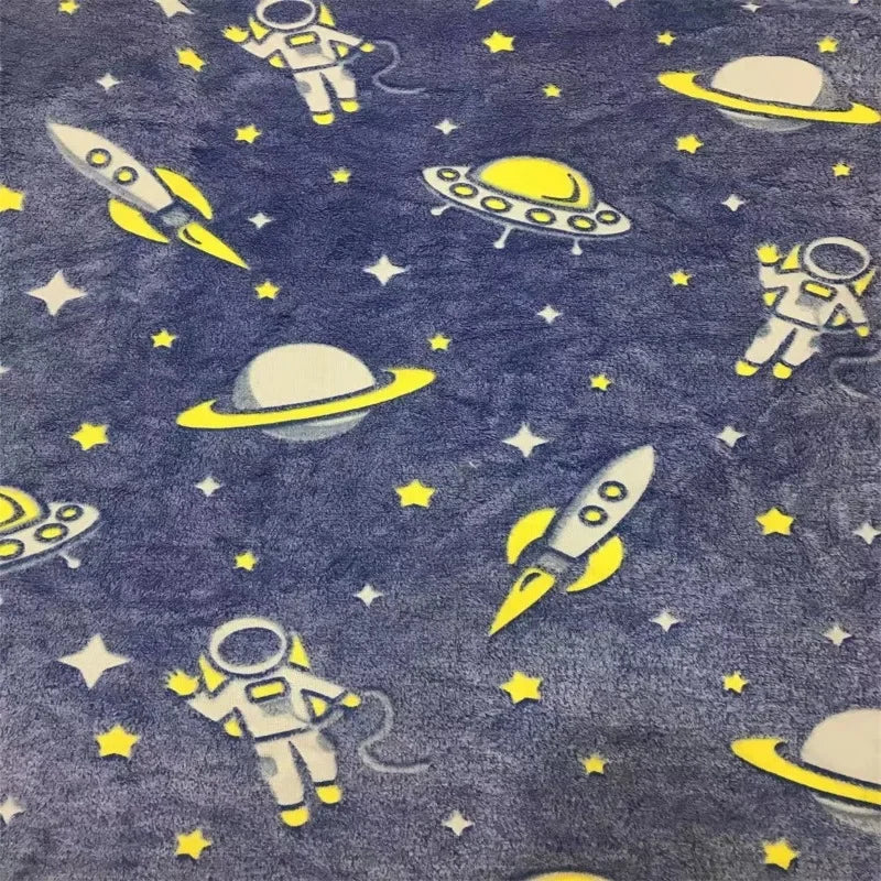 Manta Cobertor Mágico que Brilha no Escuro (Tamanho 2m por 1,8m)