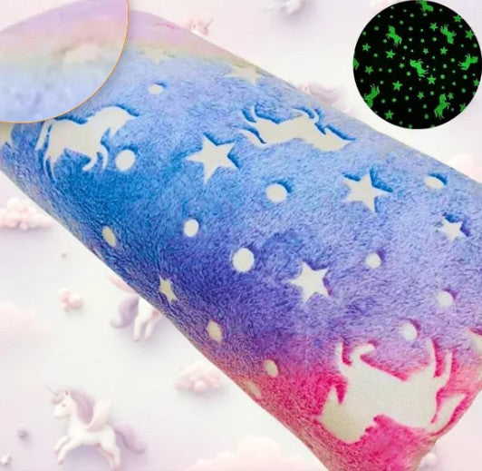 Manta Cobertor Mágico que Brilha no Escuro (Tamanho 2m por 1,8m)